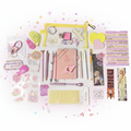 Sunshine Blossom Bundle – Pink & Yellow Handmade Journaling Gift Set